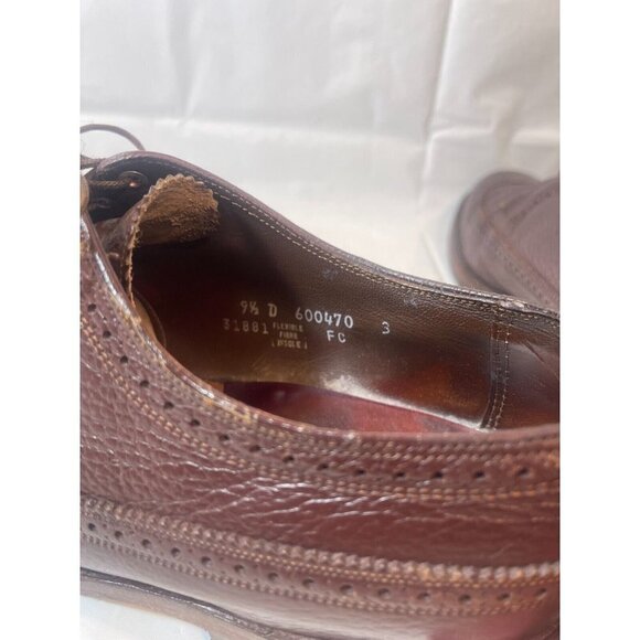 Florsheim Montinaro Wingtip Oxford Mens size  9.5   Brown Leather Lace Up - Picture 6 of 15
